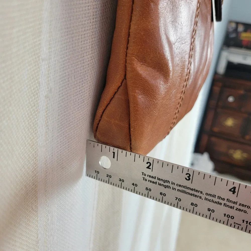 The Sak Genuine Leather Crossbody‎ Bag Purse Brown Tan